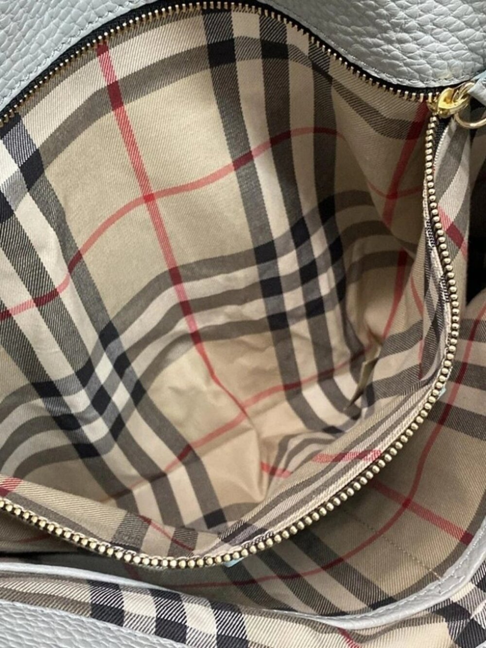 Burberry 3939070 Light Blue Leather Tote Bag - Picture 10 of 14